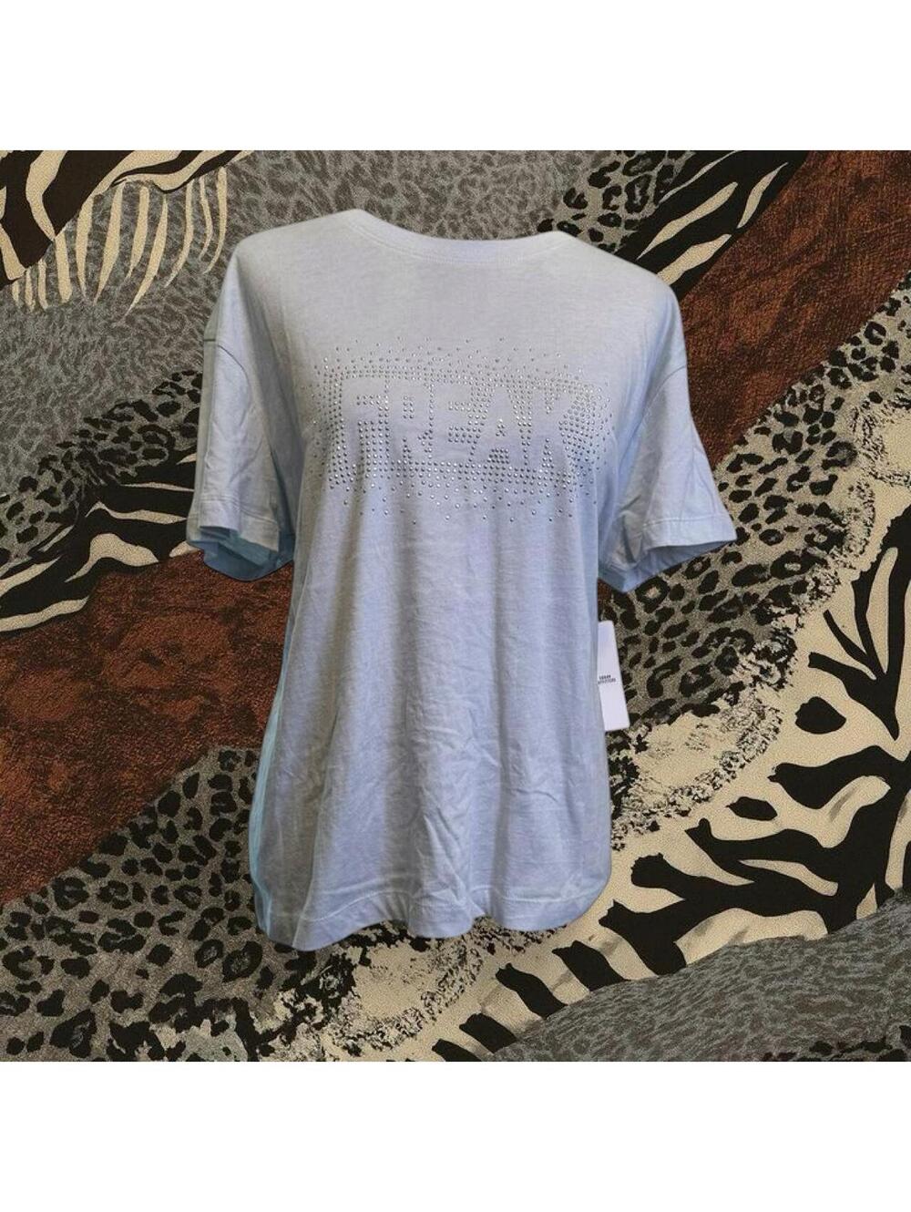 urban outfitters light blue cotton t-shirt "FREAK"